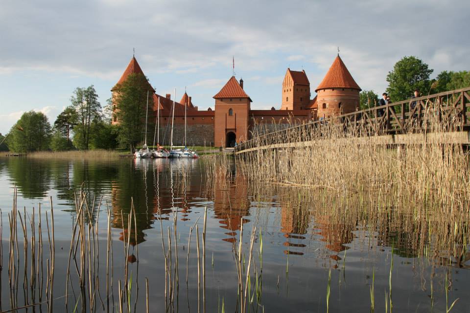 The turrets of Lake Trakai castle: once the defensive outpost for Vilnius, now a tourist and water sport destination of spectacular beauty.